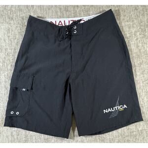 Nautica Men’s Black Swim Shorts/Trunks Size 32